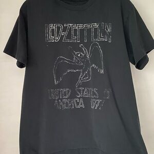 Led Zepplin US 1977 Size M Black TShirt